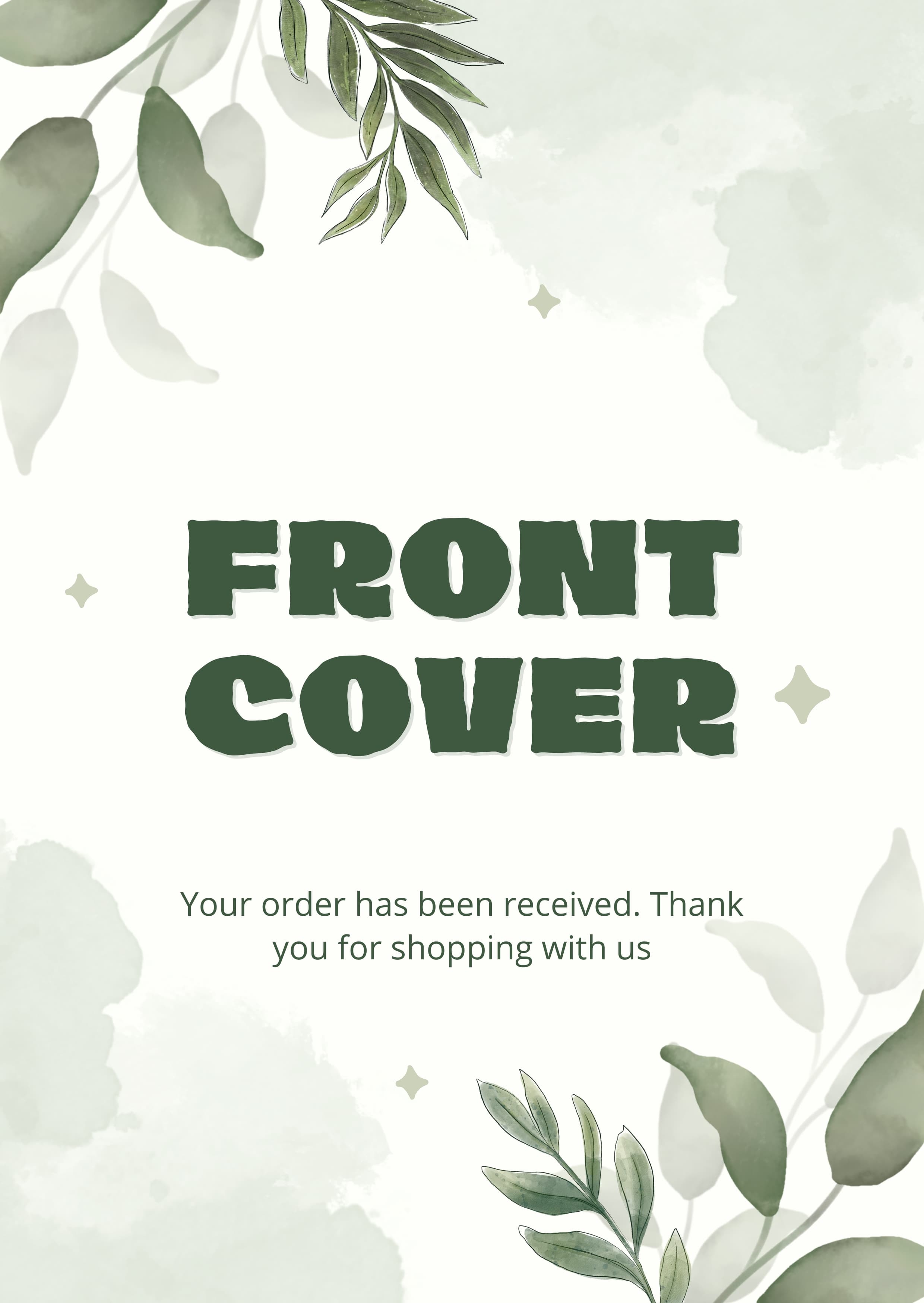 Front cover preview of the personalised card design
